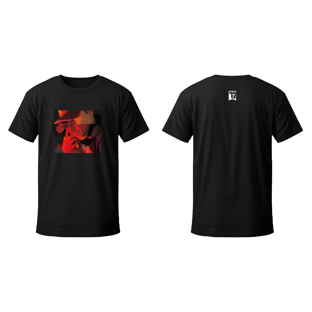 Polera Estampada - 100% algodón Negra unisex