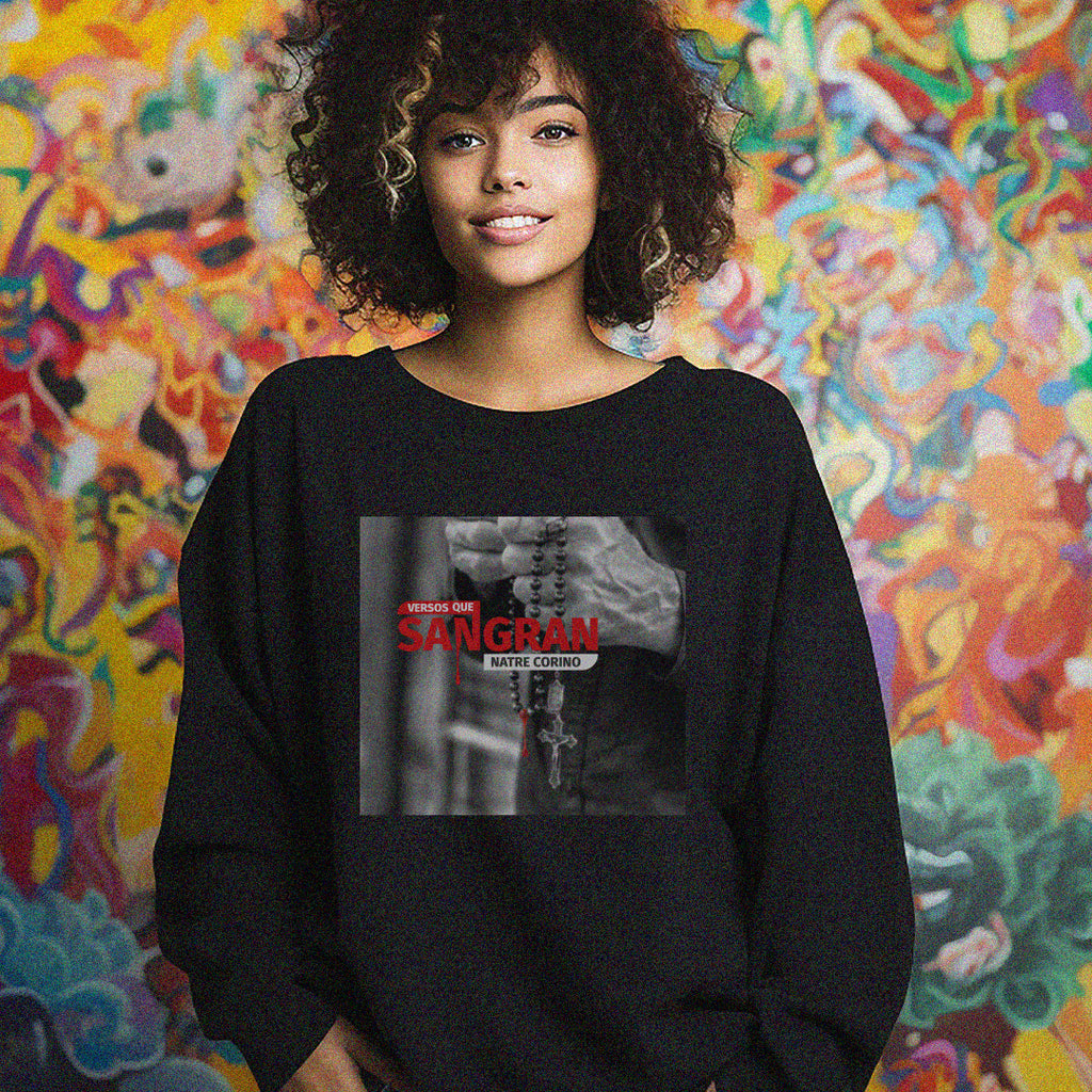 Polera Estampada - 100% algodón Negra unisex